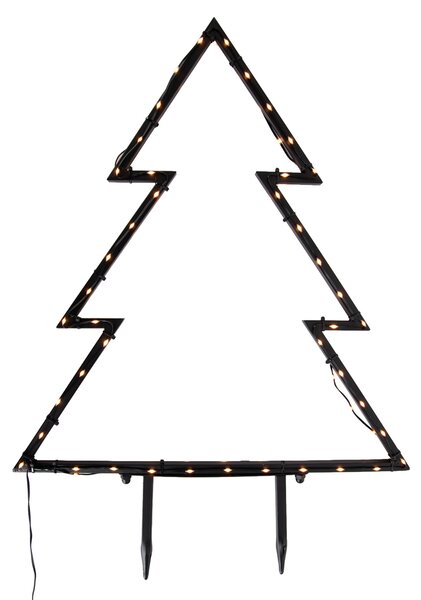 Karácsonyi fa spotlámpa fekete 54cm LED-del, IP44 - Kas
