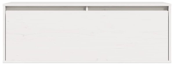 Fehér tömör fenyőfa faliszekrény 100 x 30 x 35 cm