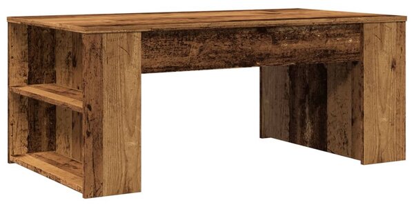 Antik fa színű szerelt fa dohányzóasztal 102 x 55 x 42 cm