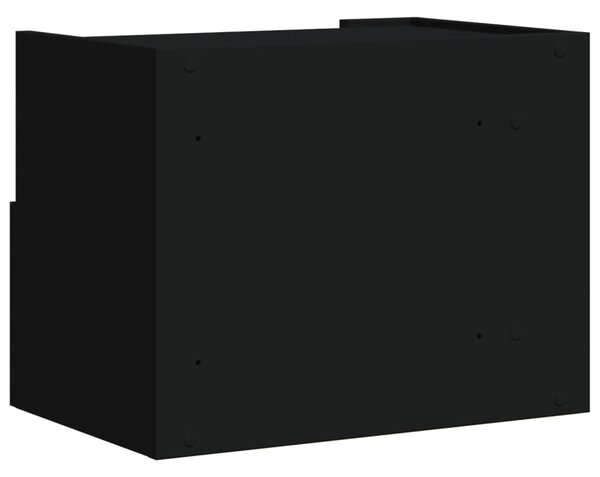 2 db fekete falra szerelhető éjjeliszekrény 45 x 30 x 35 cm