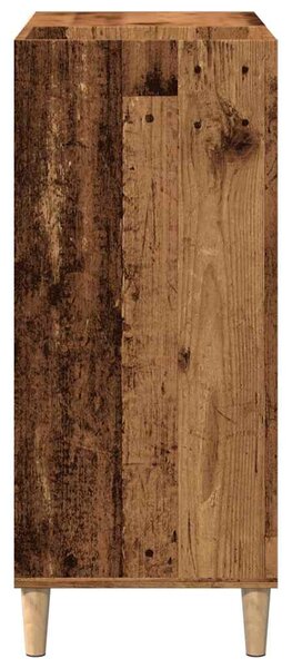 Antik fa színű szerelt fa hanglemezszekrény 84,5 x 38 x 89 cm