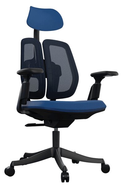 Ergonomikus irodai szék Liftor Active, kék (textil + háló)