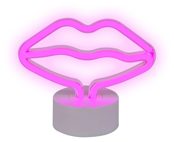 LED neon felirat Ajkak FLORA Rózsaszín