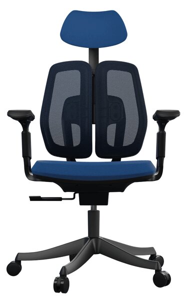 Ergonomikus irodai szék Liftor Active, kék (textil + háló)