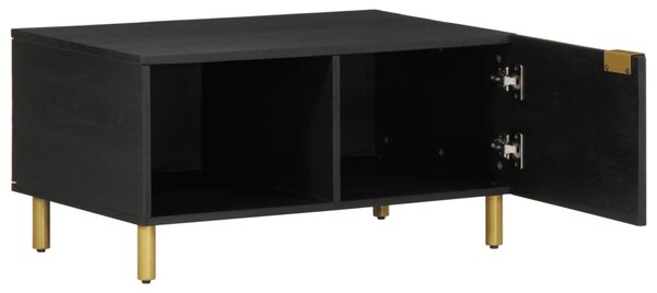 Fekete szerelt fa dohányzóasztal 80 x 50 x 40 cm