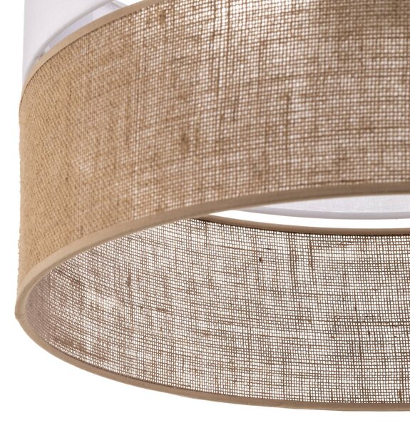 TK Lighting Linobianco lógó világítás juta, dimmelhető, Fehér / opál, Nappali / Étkező, Textil / szövet / selyem, Modern