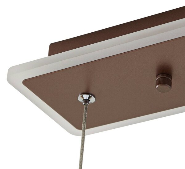 Lucande LED lógó világítás Kolo, 86 cm, 2 izzós, barna, dimmelhető, dimmelhető, Barna / rozsda, Nappali / Étkező, Műanyag, Modern