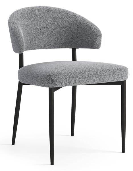 MAZZONI EXPORT IRIS Szürke (Monza 120 szövet) - MODERN LOFT BOUCLÉ KÁRPITOZOTT SZÉK NAPPALIBA/ÉTKEZŐBE