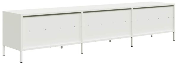 Fehér hidegen hengerelt acél TV-szekrény 202 x 39 x 43,5 cm