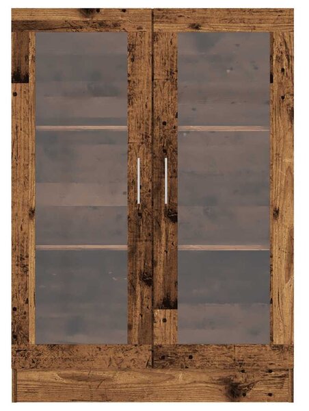 Antik fa színű szerelt fa könyvszekrény 82,5 x 30,5 x 115 cm