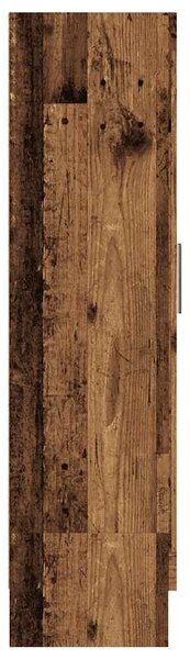 Antik fa színű szerelt fa könyvszekrény 82,5 x 30,5 x 115 cm