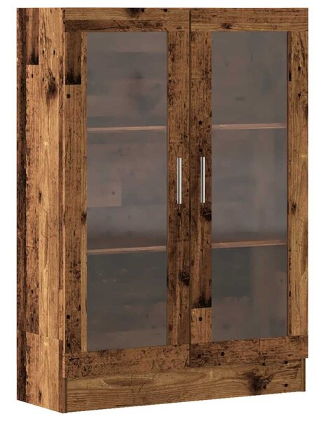 Antik fa színű szerelt fa könyvszekrény 82,5 x 30,5 x 115 cm