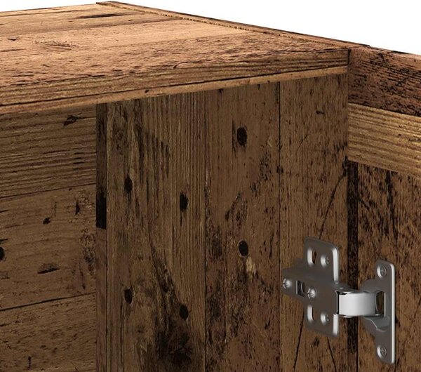 Antik fa színű szerelt fa könyvszekrény 82,5 x 30,5 x 115 cm