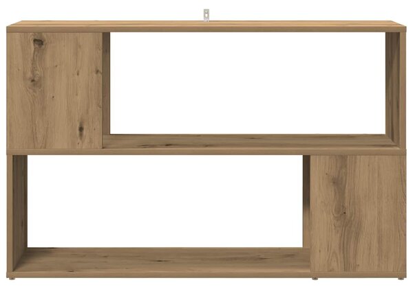 Kézműves tölgy színű szerelt fa könyvszekrény 100x24x63 cm