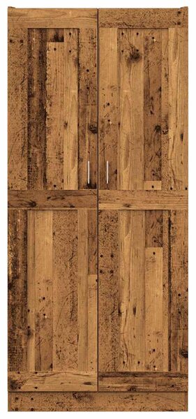 Antik fa színű szerelt fa magasszekrény 82,5 x 30,5 x 185 cm