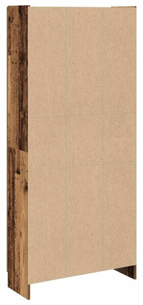 Antik fa színű szerelt fa magasszekrény 82,5 x 30,5 x 185 cm