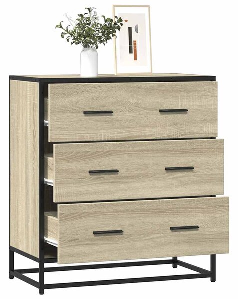VidaXL sonoma tölgy színű szerelt fa tálalószekrény 68 x 35 x 76 cm