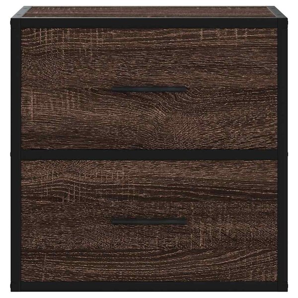 2db barna tölgy színű fali éjjeliszekrény 40 x 31 x 39,5 cm