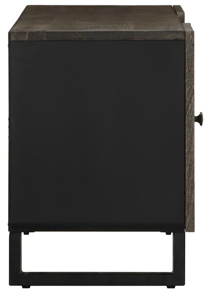 Fekete tömör mangófa TV-szekrény 105 x 33 x 46 cm