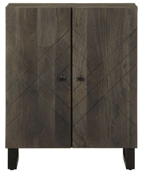 Sideboard Fekete 60x33x75 cm tömörfa Mango