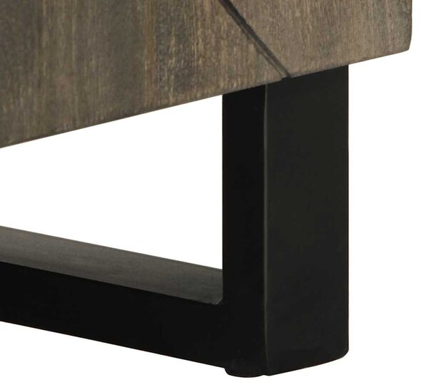 Fekete tömör mangófa TV-szekrény 105 x 33 x 46 cm
