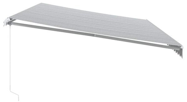 VidaXL antracitszürke-fehér kézzel kihúzható napellenző 600 x 300 cm