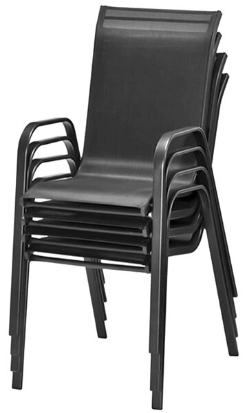Jumi Fiesta modern Balkon szett - asztal + 2 db szék - fekete