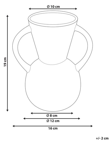 Virágtartó váza ORESTIADA Kerámia 19 cm Barna