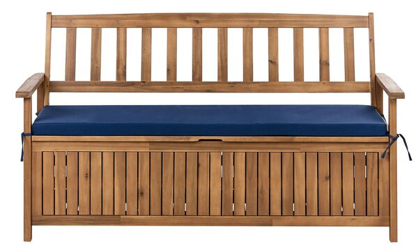 Kerti pad ülőpárnával SOVANA 160 cm Ágyneműtartóval Akácfa Kék