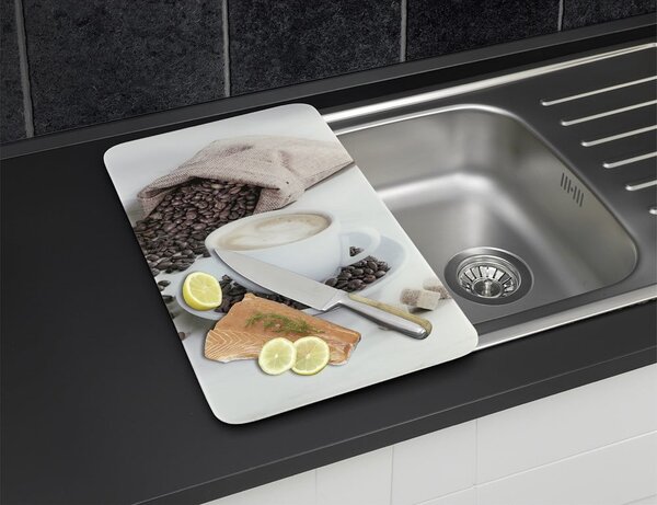 Edzett üveg tűzhely fedőlap szett 2 db-os 52x30 cm Café Aromatica – Maximex