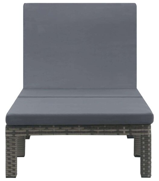 VidaXL Napozóágy - Antracitszürke - 195cm