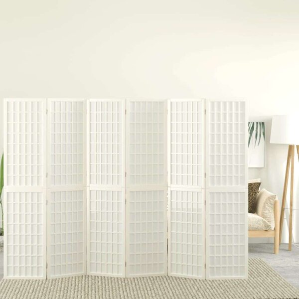 VidaXL Japán Paraván - 6 Panel - Fehér - 240x170 cm