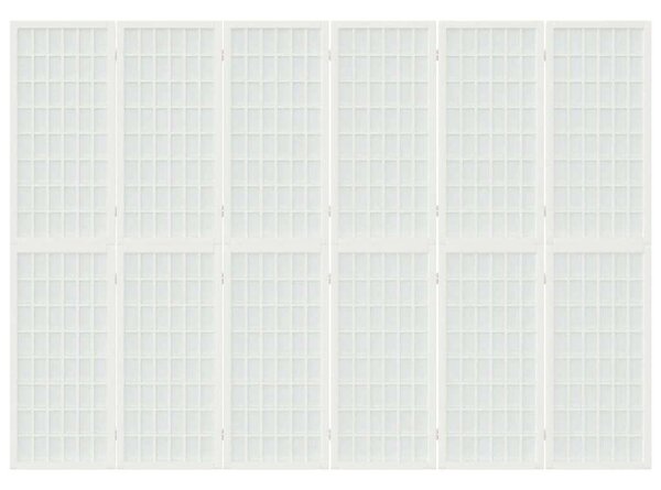 VidaXL Japán Paraván - 6 Panel - Fehér - 240x170 cm