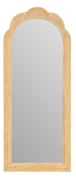 Ívelt fali tükör rattan kerettel 170 x 70 cm - ROSEAU