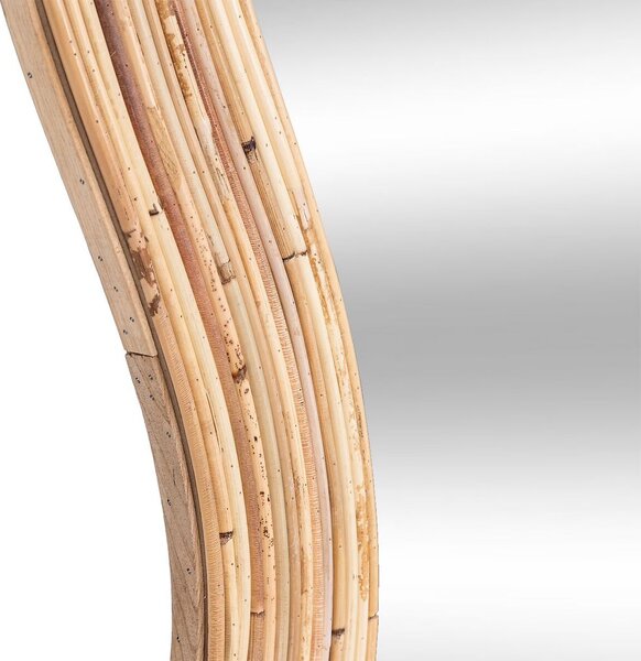 Fali tükör rattan kerettel 179 x 86 cm - ROSEAU