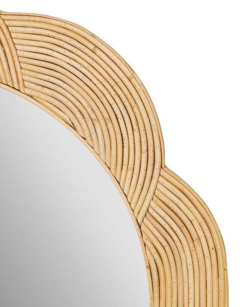 Ívelt fali tükör rattan kerettel 170 x 70 cm - ROSEAU