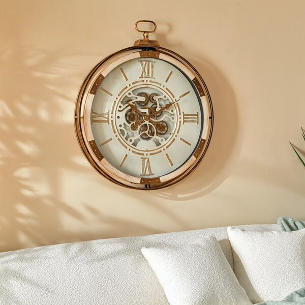 Zsebóra stílusú falióra mechanizmussal Ø 74 cm MDF - PENDULE