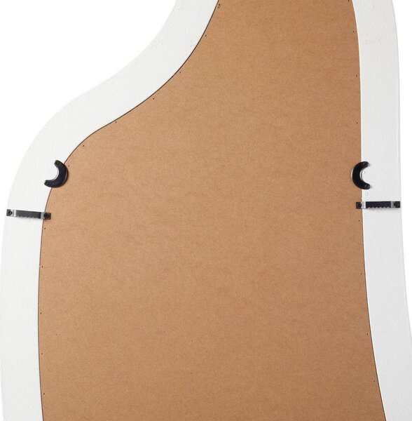 Organikus fali tükör fehér MDF kerettel 160 x 58 cm - ÉCLIPSE