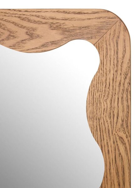 Hullámos tükör barna MDF kerettel 165 x 61 cm - ONDINE