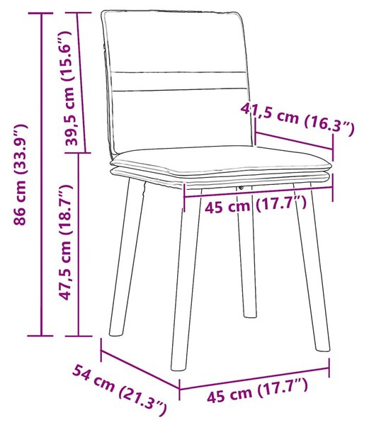 2 db tópszínű szövet étkezőszék