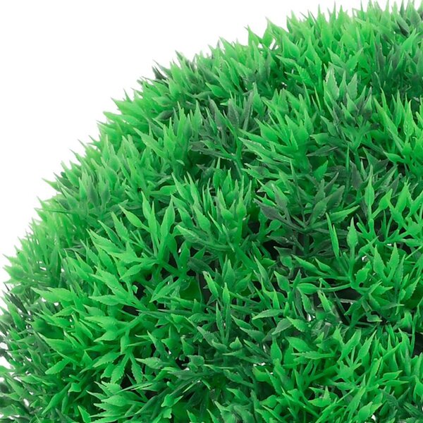2 db zöld mesterséges boxwood gömbök LED fényekkel 22 cm