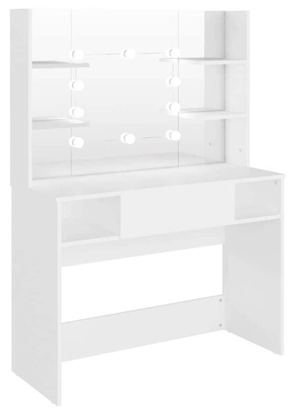 VidaXL Sminkasztal LED-es - Fehér - 100x40x135 cm
