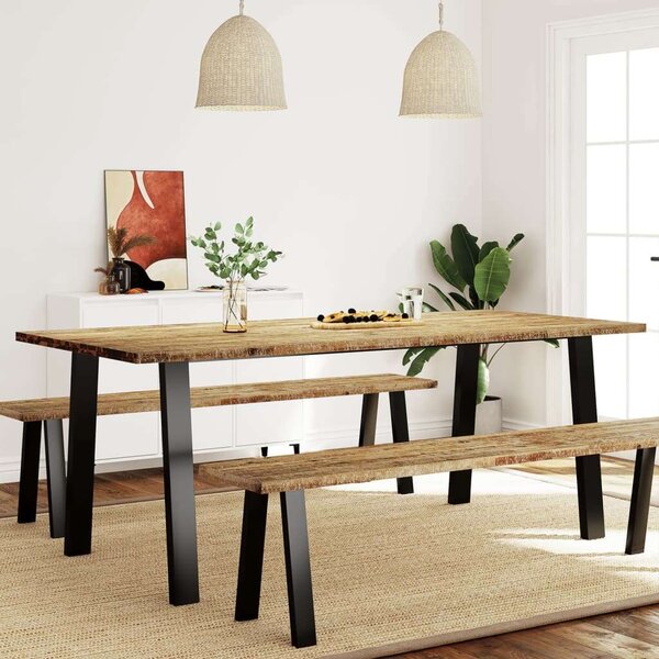 VidaXL tömör akácfa étkezőasztal 200x90x75 cm