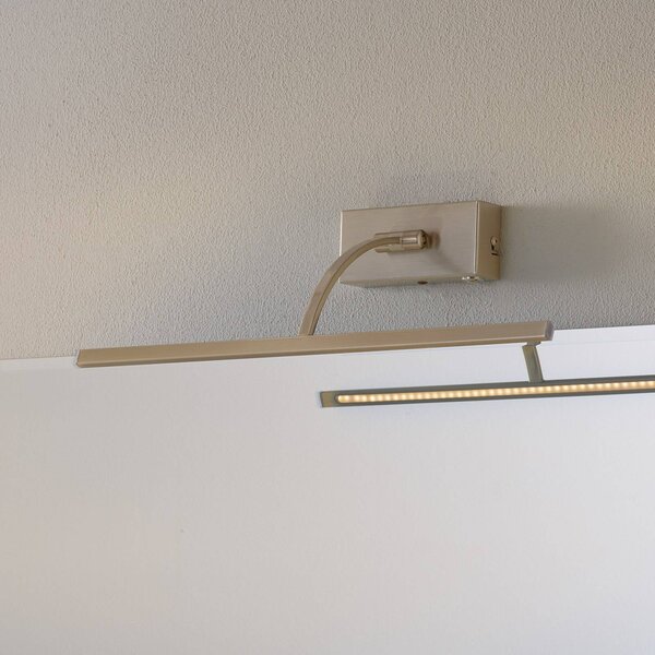 Freelight LED fali lámpa Matisse, 45 cm széles, ezüst színű, dimmelhető, Króm / ezüst, Nappali / Étkező, fém, Modern