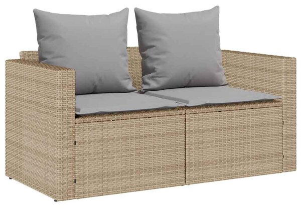 5 részes polyrattan kerti kanapé garnitúra párnákkal stackable