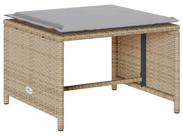 5 részes polyrattan kerti kanapé garnitúra párnákkal stackable