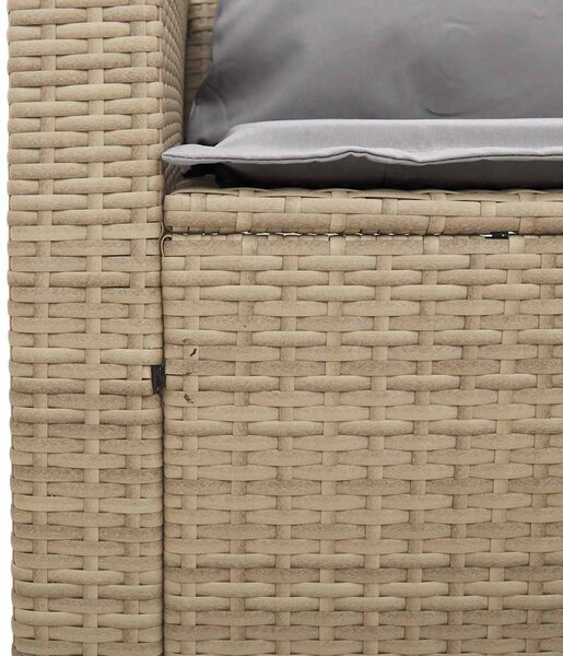 5 részes polyrattan kerti kanapé garnitúra párnákkal stackable