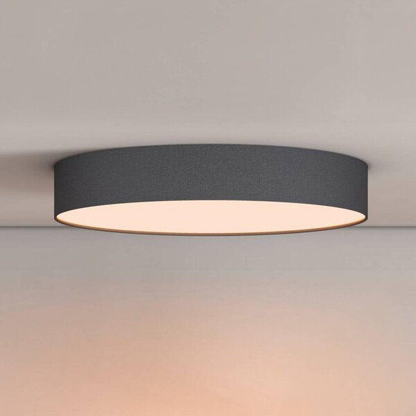 Calex Smart LED mennyezeti világítás Fabric, Ø 40 cm, RGBW, dimmelhető, dimmelhető, Fekete, Nappali / Étkező, Műanyag, Modern
