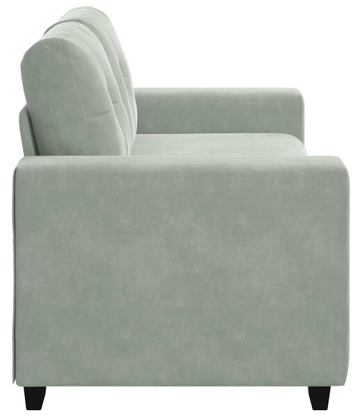 Világosszürke bársony loveseat kanapé 180x77x82 cm