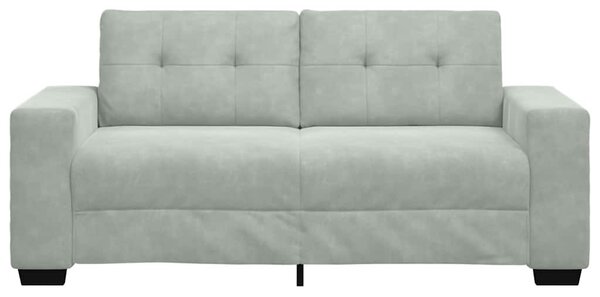 Világosszürke bársony loveseat kanapé 180x77x82 cm
